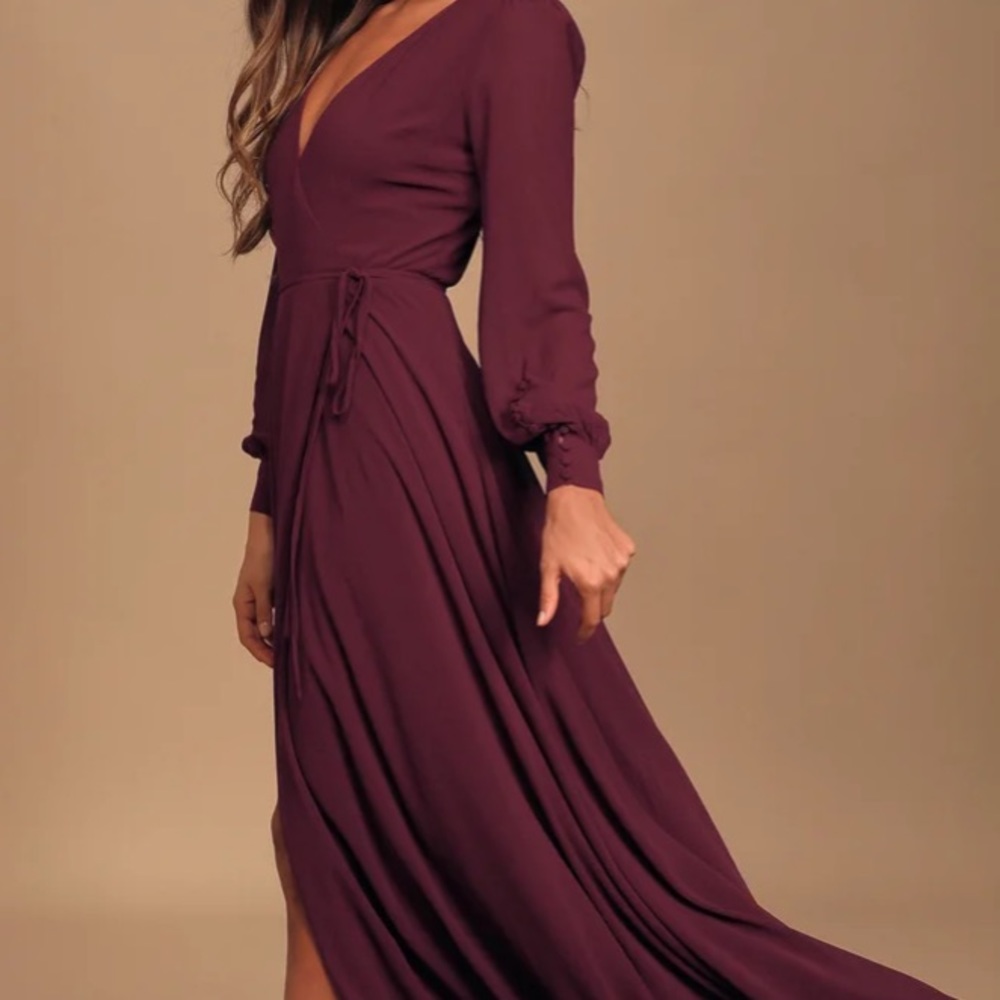 Lulus my whole heart dress in plum